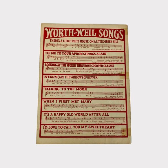 1926 Where The Red Roses Grow Lillian Dawson Henry Akst Vintage Sheet Music Weil - Picture 4 of 12